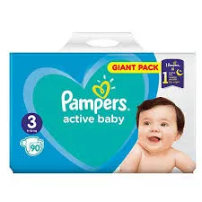 PAMPERS 3 Active baby 6-10kg x 90buc