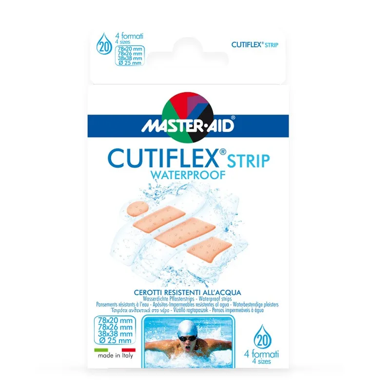 Plasturi impermeabili Cutiflex Strip Master-Aid, 20 bucati, Pietrasanta Pharma