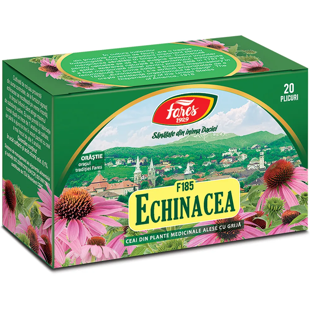 Ceai Echinacea F 185, 20 plicuri, Fares