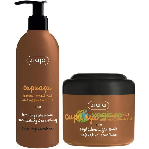 Ziaja Set cadou Cupuacu gel de dus x 500ml + scrub exfoliant pentru corp x 200ml