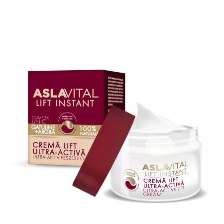 Crema lift ultra-activa pentru toate tipurile de ten Lift Instant, 50 ml, AslaVital