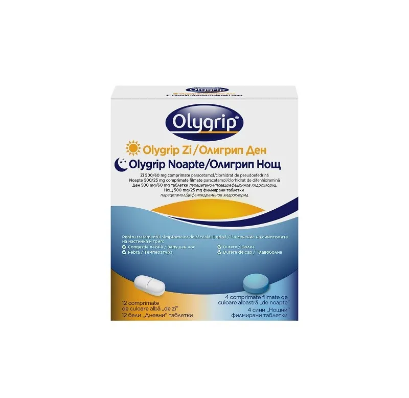 OLYGRIP ZI 500/60 MG SI OLYGRIP NOAPTE 500/25 MG