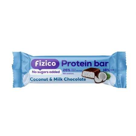 Baton proteic ciocolata cu lapte si cocos Fizico The Right, 60g, Sly Nutritia