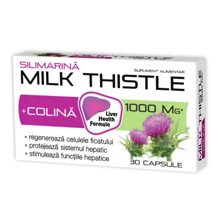 Milk Thistle Silimarina, 30 capsule