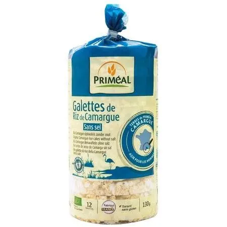 Rondele de orez Camargue fara sare BIO 130g, Primeal