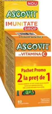 ASCOVIT SIROP IMUNITATE PORTOCALE 150ML+ASCOVIT PORTOCALTE