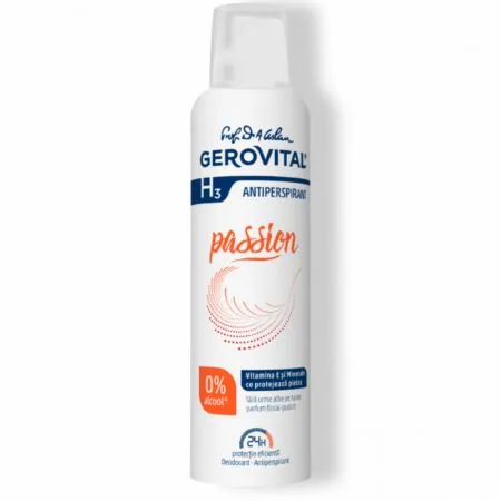 Deodorant antiperspirant H3 Passion, 150 ml, Gerovital