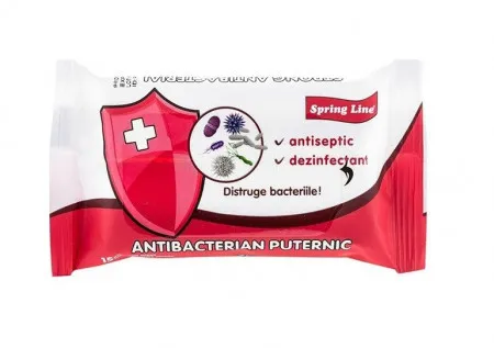 Servetele umede antibacteriene x 15buc (Spring Line)