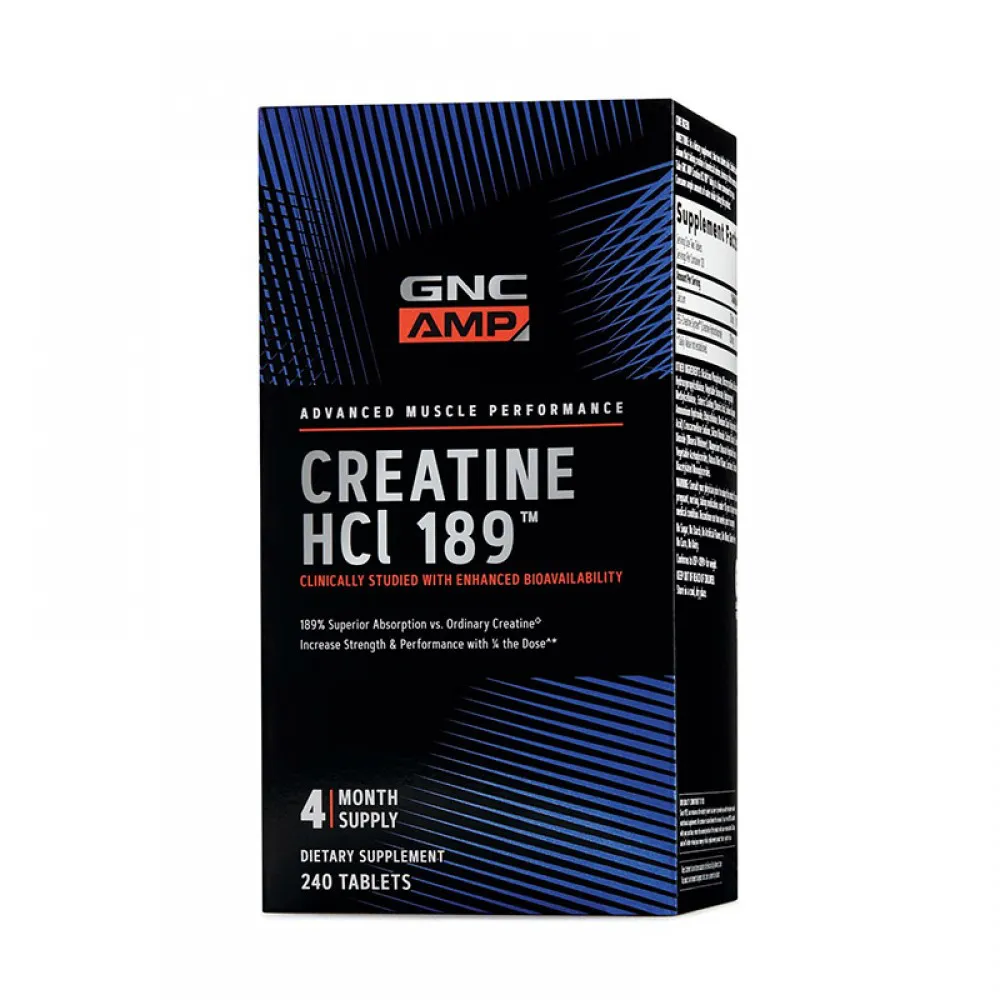 AMP Creatina HCL 189 (240 capsule), GNC Pro Performance