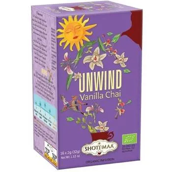 Ceai Sundial Unwind Vanilla Chai bio, 16 plicuri, Shoti Maa