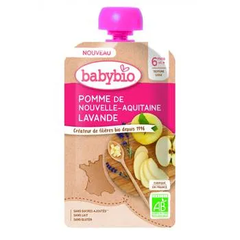 Piure de mere si lavanda Bio, 120g, BabyBio