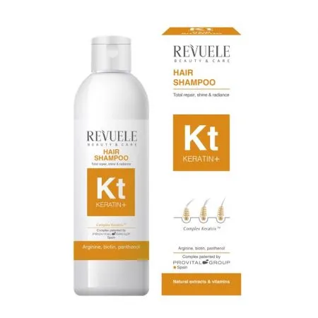 Sampon Keratin pentru recuperarea si intarirea parului, 200 ml, Revuele