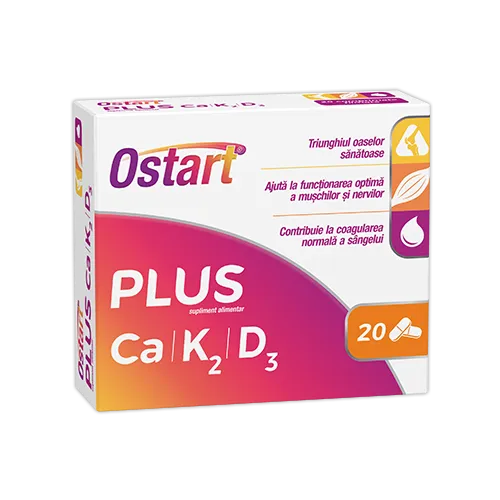 Ostart Plus Ca + K2 + D3, 20 comprimate, Fiterman