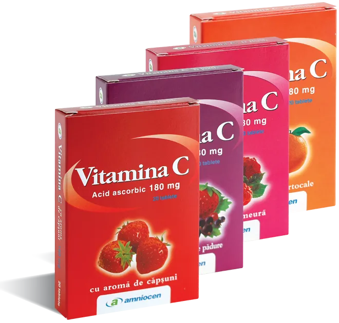 VITAMINA C 180 PORTOCALE 20 TBL