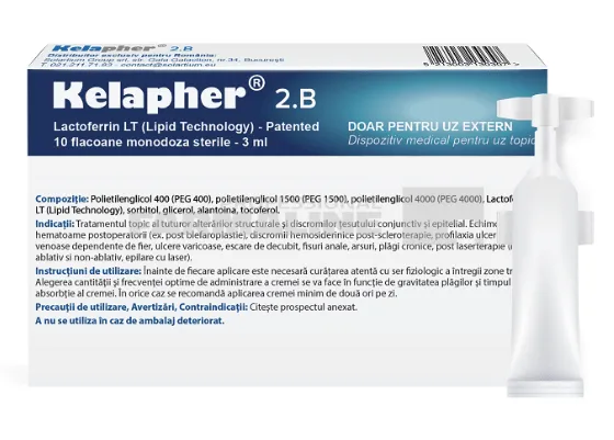 Kelapher 2.B Crema tratament cu Nano Lactoferina 3 ml 10 flacoane