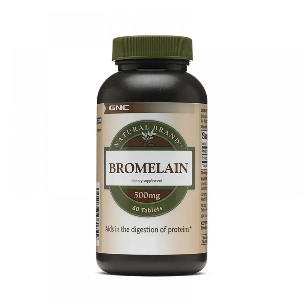 Bromelaina 500 mg (60 capsule), GNC Natural Brand