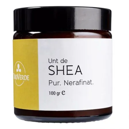 Unt de shea pur, nerafinat, 100 g, Trio Verde