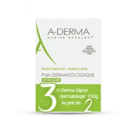 Sapun dermatologic, 3x100g, A-Derma