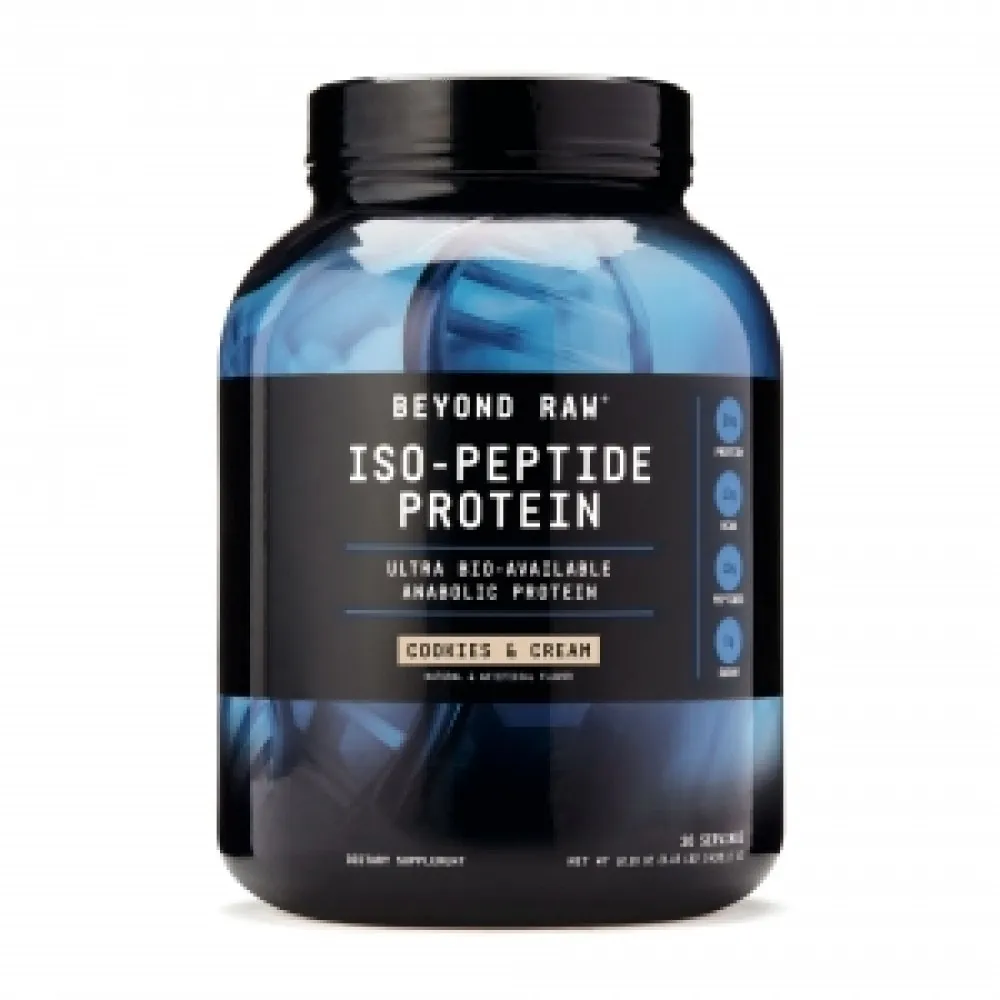 Iso-Peptide Proteina cu aroma de biscuiti cu frisca (1433.1 grame), GNC BEYOND RAW