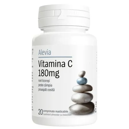 Vitamina C, 180 mg, 20 comprimate masticabile, Alevia