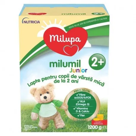 Lapte praf Milupa Milumil Junior, 1200 g, de la 2 ani