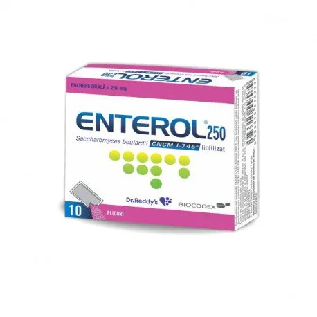 Enterol, 250 mg, 10 plicuri