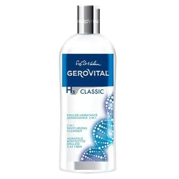 Emulsie hidratanta si demachianta 2 in 1 H3 Classic, 200ml, Gerovital