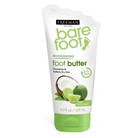 Unt hranitor pentru picioare cu unt de cocos si lime Bare Foot, 124 ml, Freeman