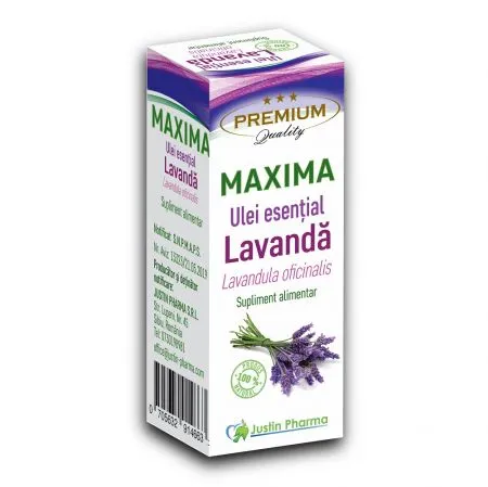 Ulei esential de lavanda Maxima, 10 ml, Justin Pharma