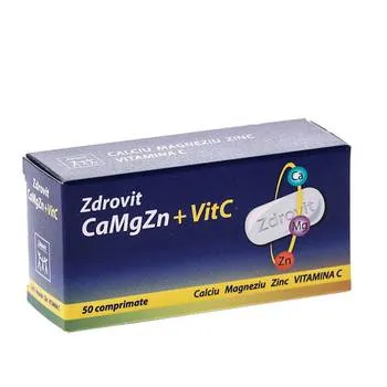 CaMgZn + Vitamina C, 50 comprimate, Zdrovit