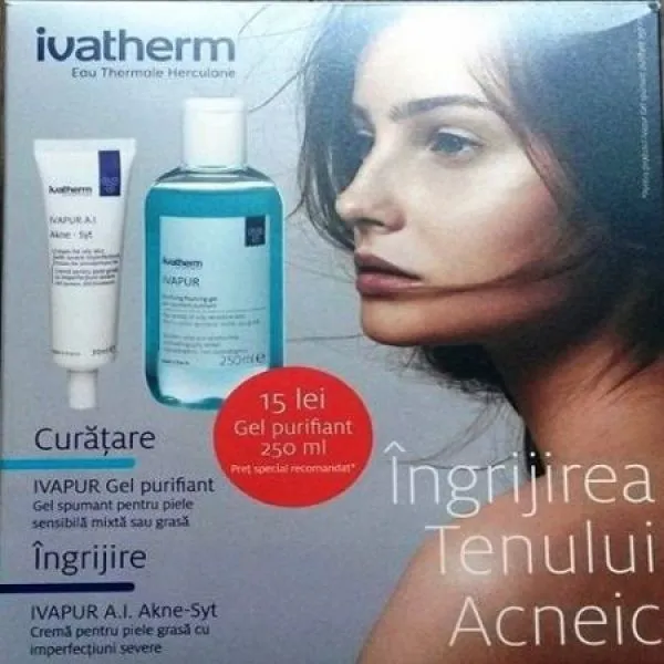 IVATHERM Ivapur Akne-Syt x 30ml + Ivapur gel x 250ml