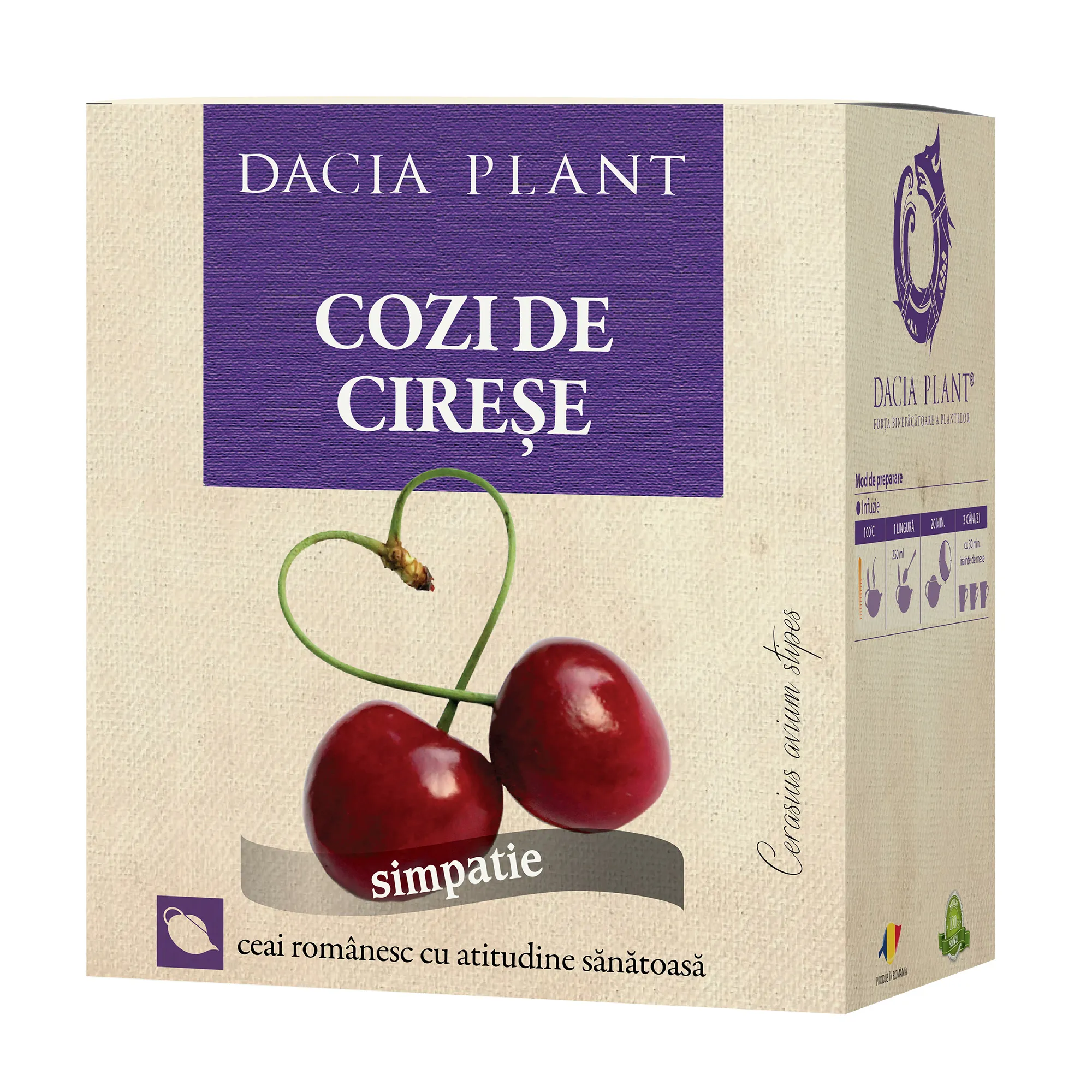 Ceai de Cozi de Cirese, 50 g, Dacia Plant