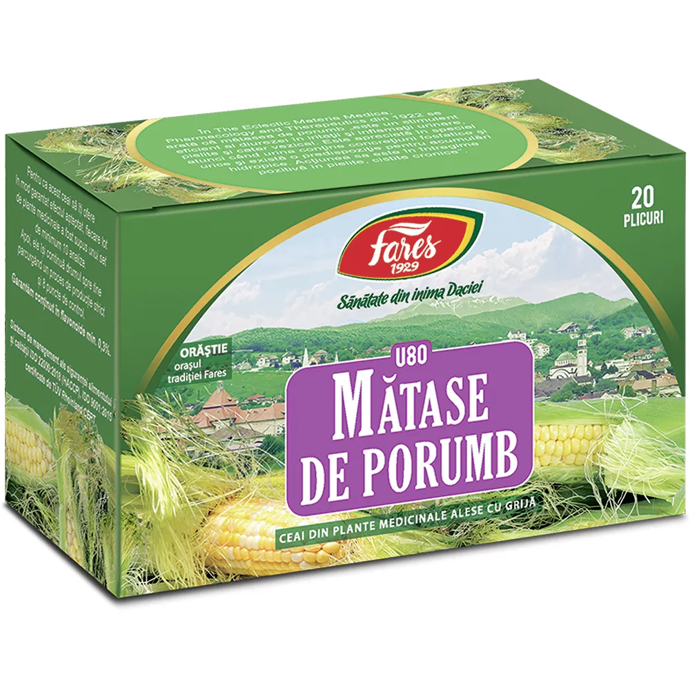 Ceai matase de porumb U 80, 20 plicuri, Fares