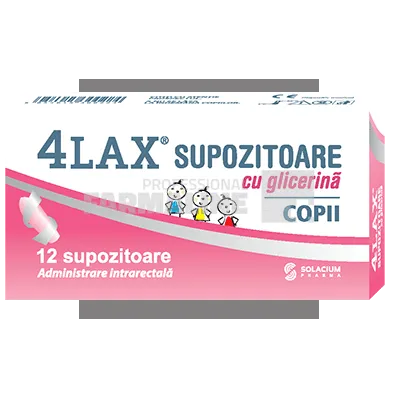 4 Lax Supozitoare copii cu glicerina 12 bucati