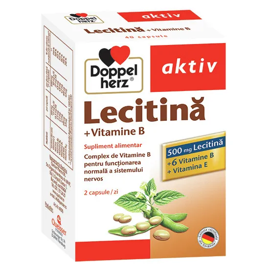 DOPPELHERZ AKTIV LECITINA + VITAMINE B+E 40 CAPSULE