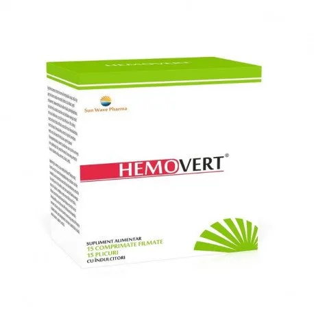 Hemovert, 15 comprimate + 15 plicuri