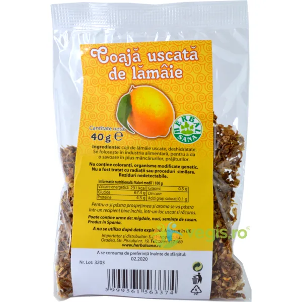 Herbavit Coaja Uscata de Lamaie 40g