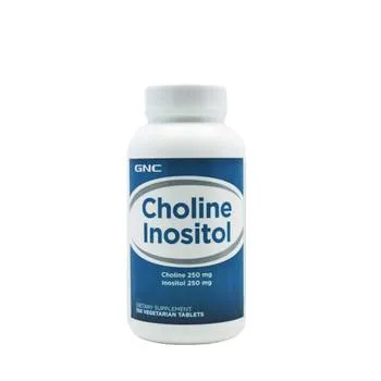 Colina 250mg si Inozitol 250mg, 100 tablete, GNC