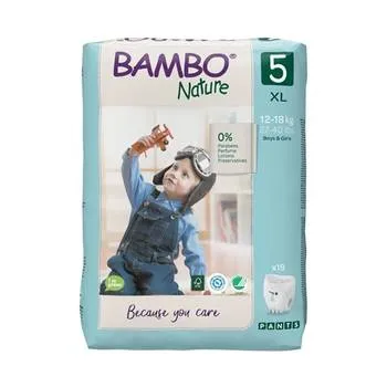 Scutece Ecolabel Pants Nr. 5 pentru 11-17kg, 19 bucati, Bambo Nature