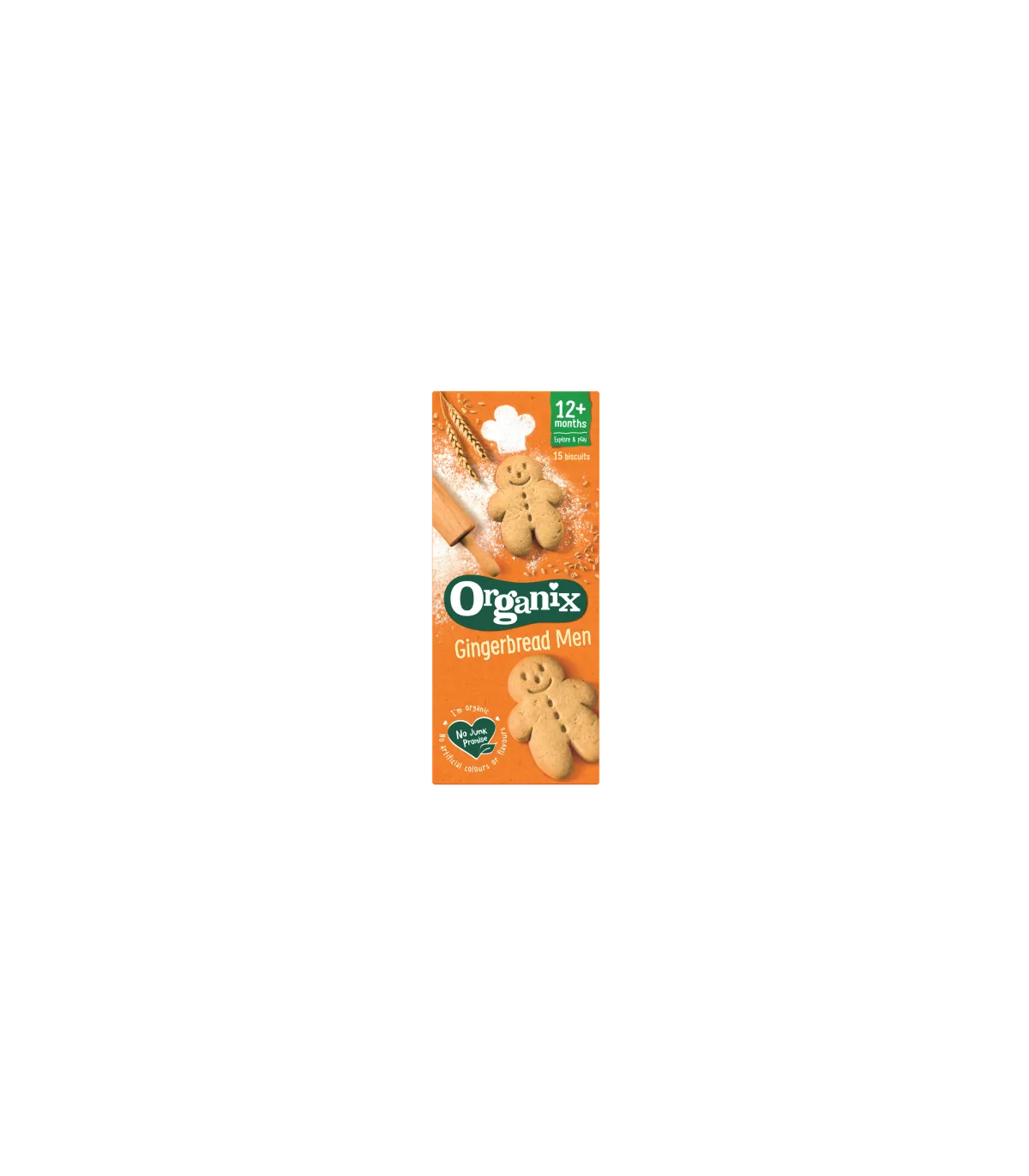 Organix Biscuiti BIO cu ghimbir 12l+ x 135g