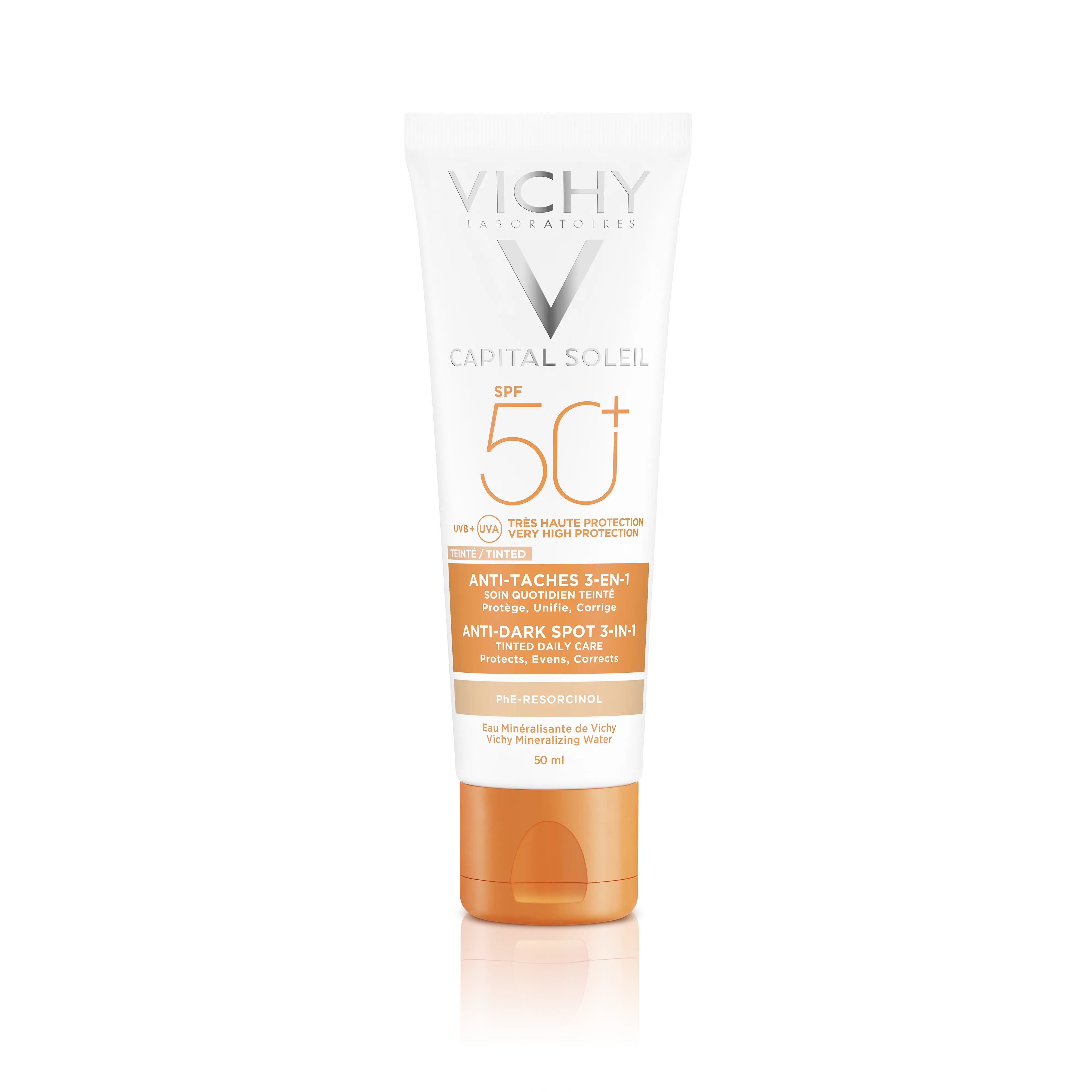 VICHY Crema colorata anti-pete pigmentare Vichy Ideal Soleil cu SPF50+, 50ml