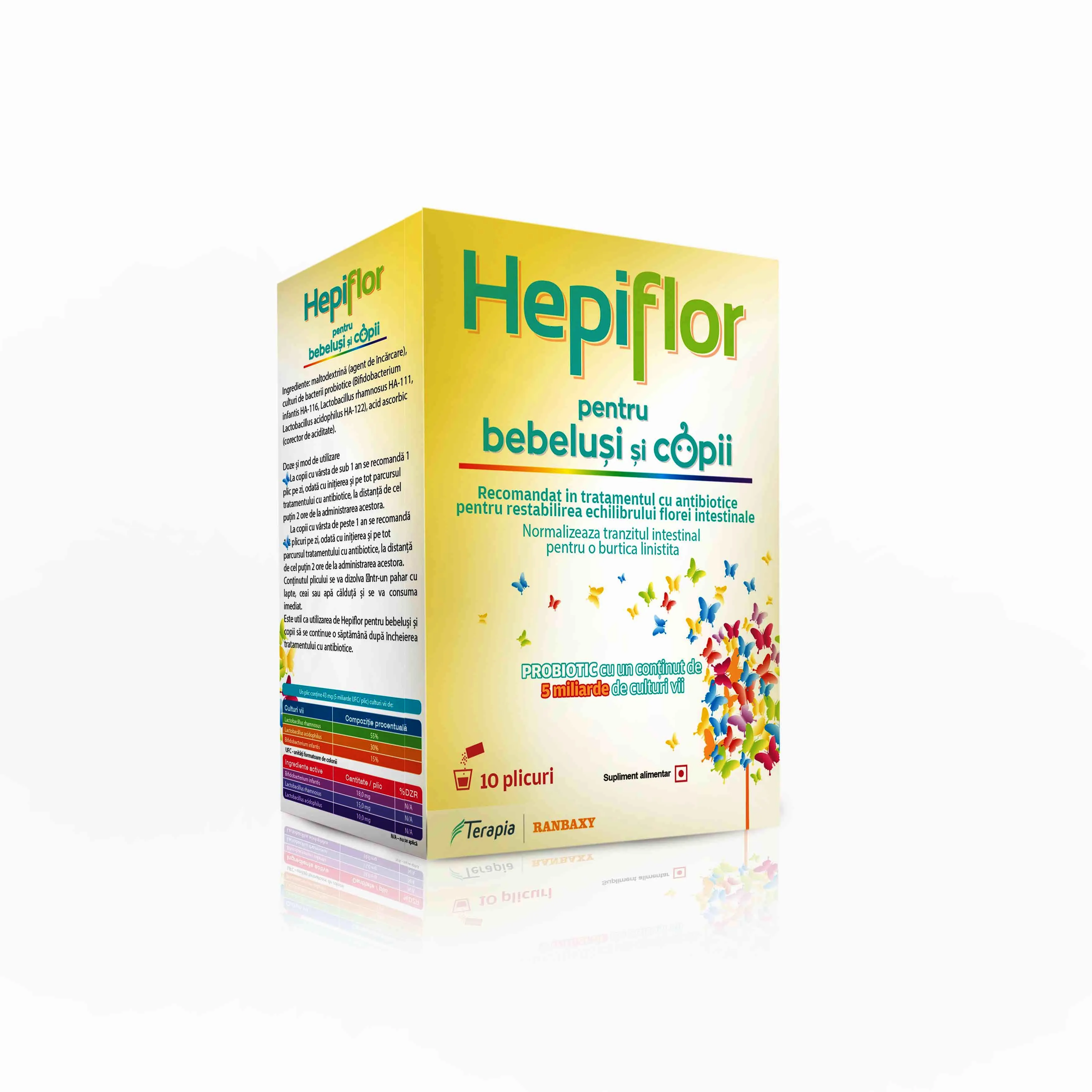 Hepiflor pentru bebelusi si copii x 10 plicuri