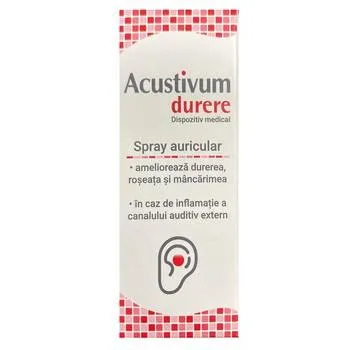 Spray auricular Acustivum pentru durere, 20ml, Zdrovit