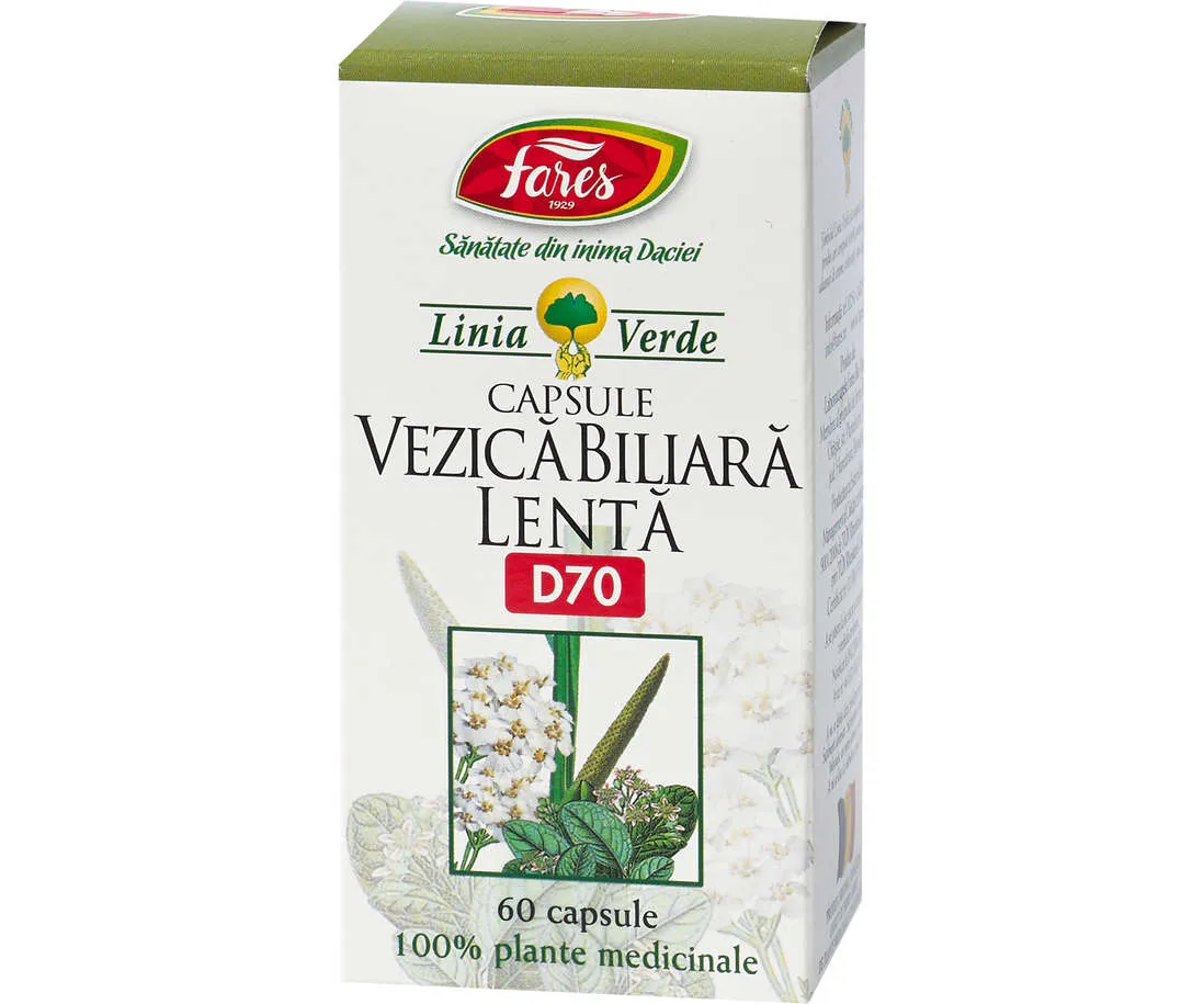 Vezica biliara lenta , 60 comprimate (Fares)