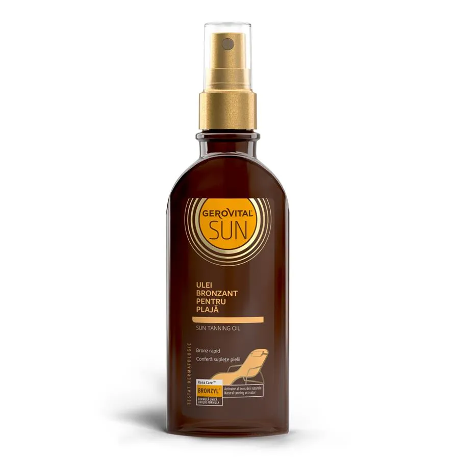 Ulei bronzant pentru plaja, 150 ml, Gerovital Sun 4641