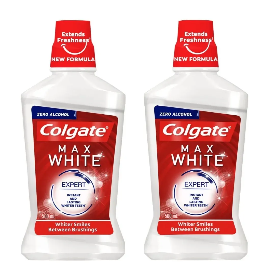 Colgate apa de gura Max white expert x 500ml (1+1 cadou)