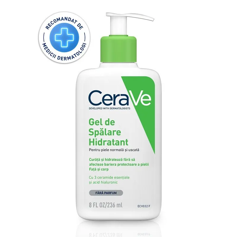 CERAVE GEL DE SPALARE HIDRATANT PIELE NORMALA SI USCATA 236ML