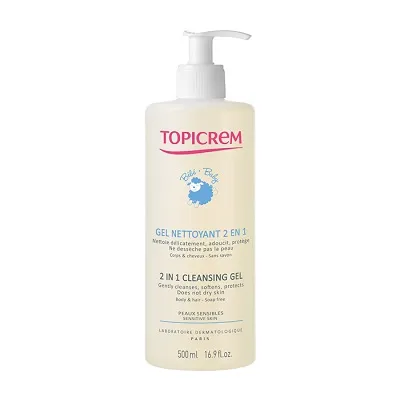 Gel de curatare 2 in 1,Topicrem Bebe, 500 ml, NIGY