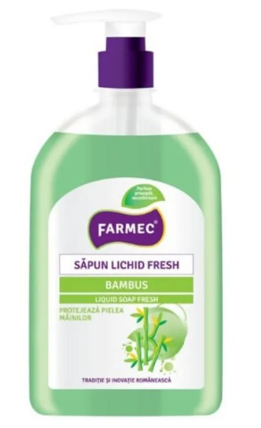 Sapun lichid fresh bambus si ceai verde, 500 ml, Farmec 561