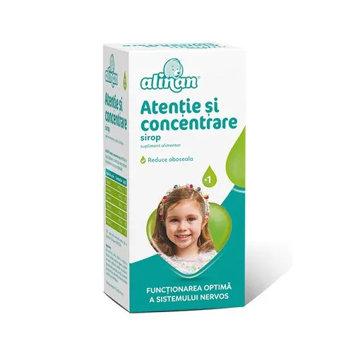 Alinan Atentie si concentr sirop , 150ml